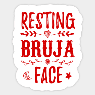 Resting Bruja Face - clean design Sticker